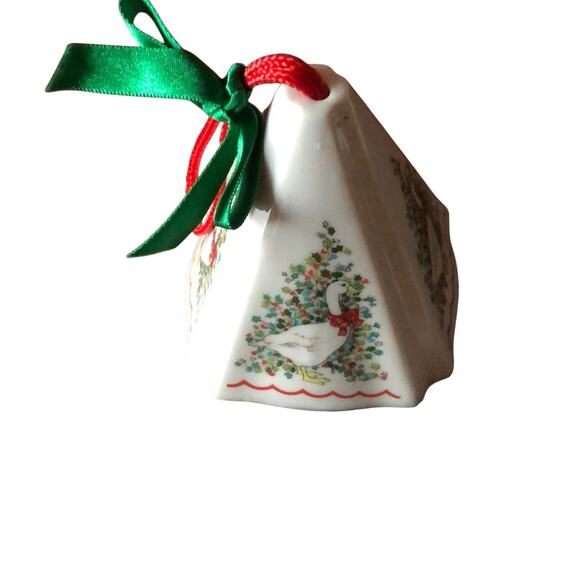 Vintage 80's Ceramic Goose Christmas Ornament Potpourri  Holder Holiday - Picture 9 of 9